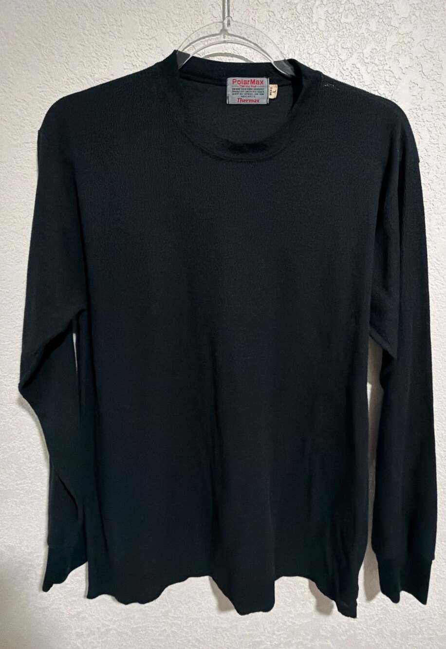 PolarMax Thermal Wear Size L Black Long Sleeve Shirt
